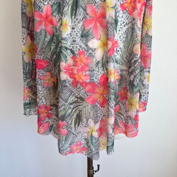 Coco Reef NWT Tropical Floral Mesh Halter Tankini Swim Top Size 38D - Picture 4 of 16